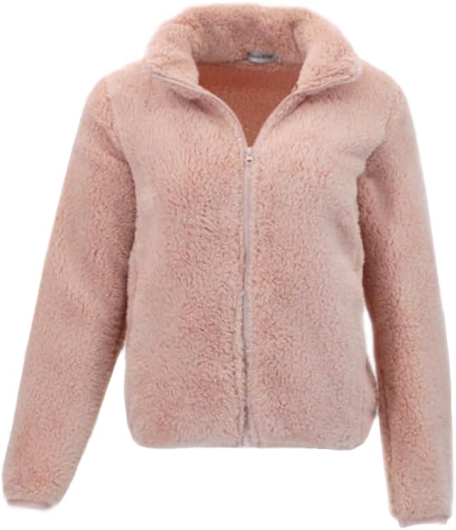 Gull Clothing Articles #7409  Women's Jacket Fleece Winter Warm Soft Teddy Casual Coat Zip Up