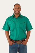 Gull Clothing Articles #7424 Saddle Mens Short Sleeve Half Button Work Shirt