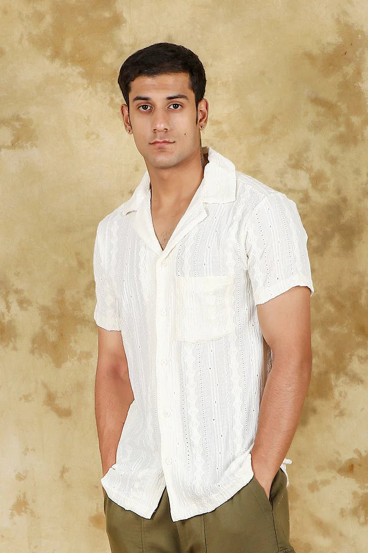 Gull Clothing Articles #7416 Plain Linen Half Sleeve Shirt